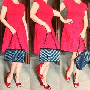 Parker Meena Nit Red Dress M❤️